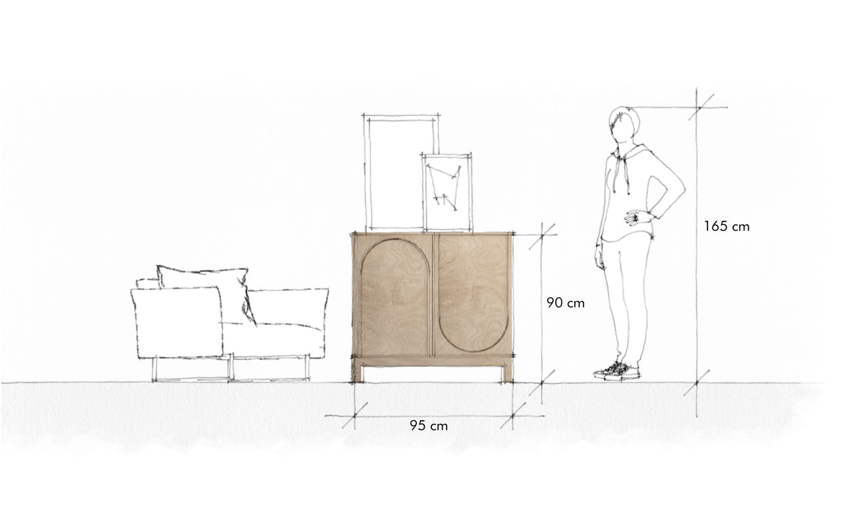 Boho Soul Sideboard, a contemporary birch plywood sideboard — view 9
