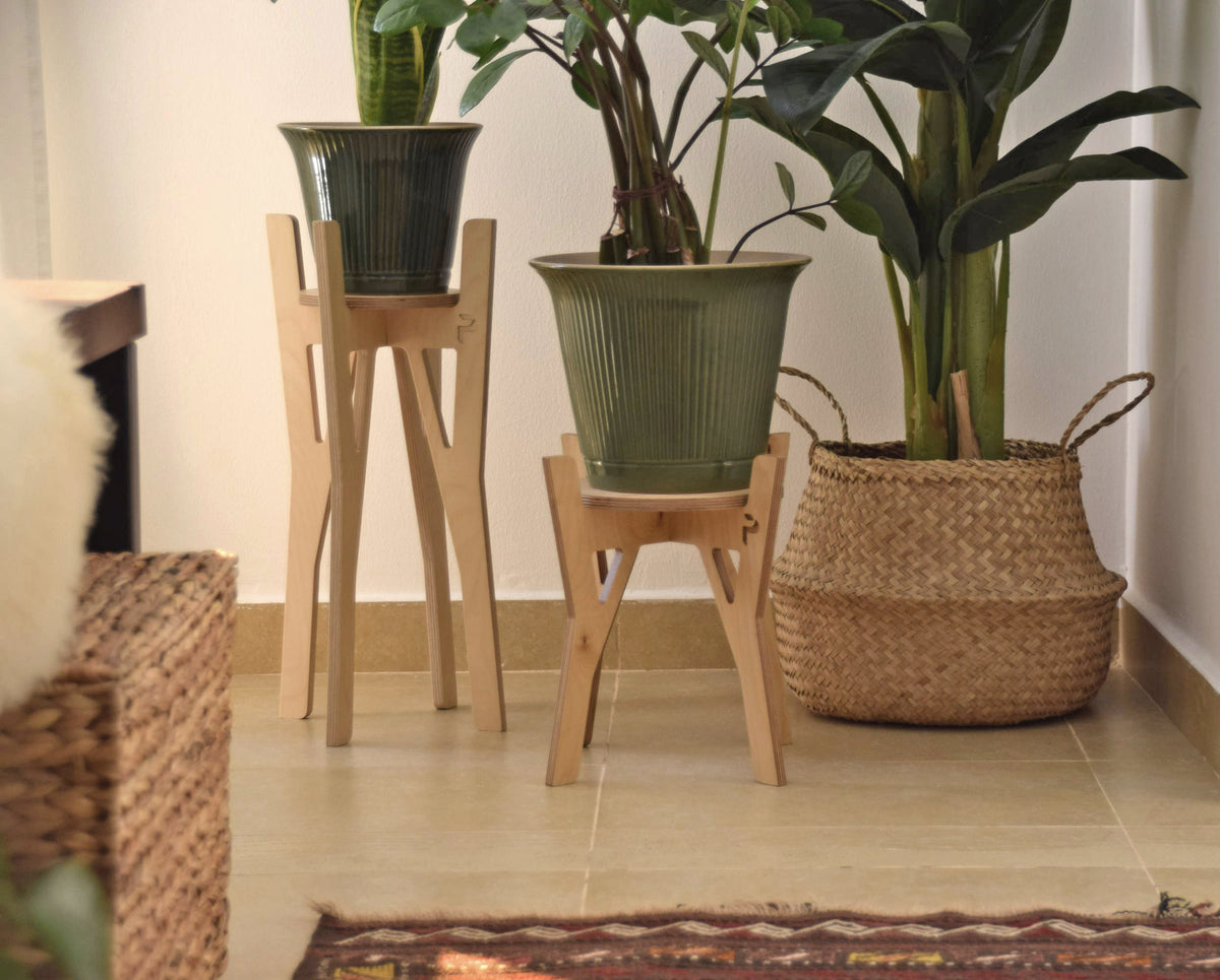 Plant Stands Petite, a set of two birch plywood plant stands — view 10
