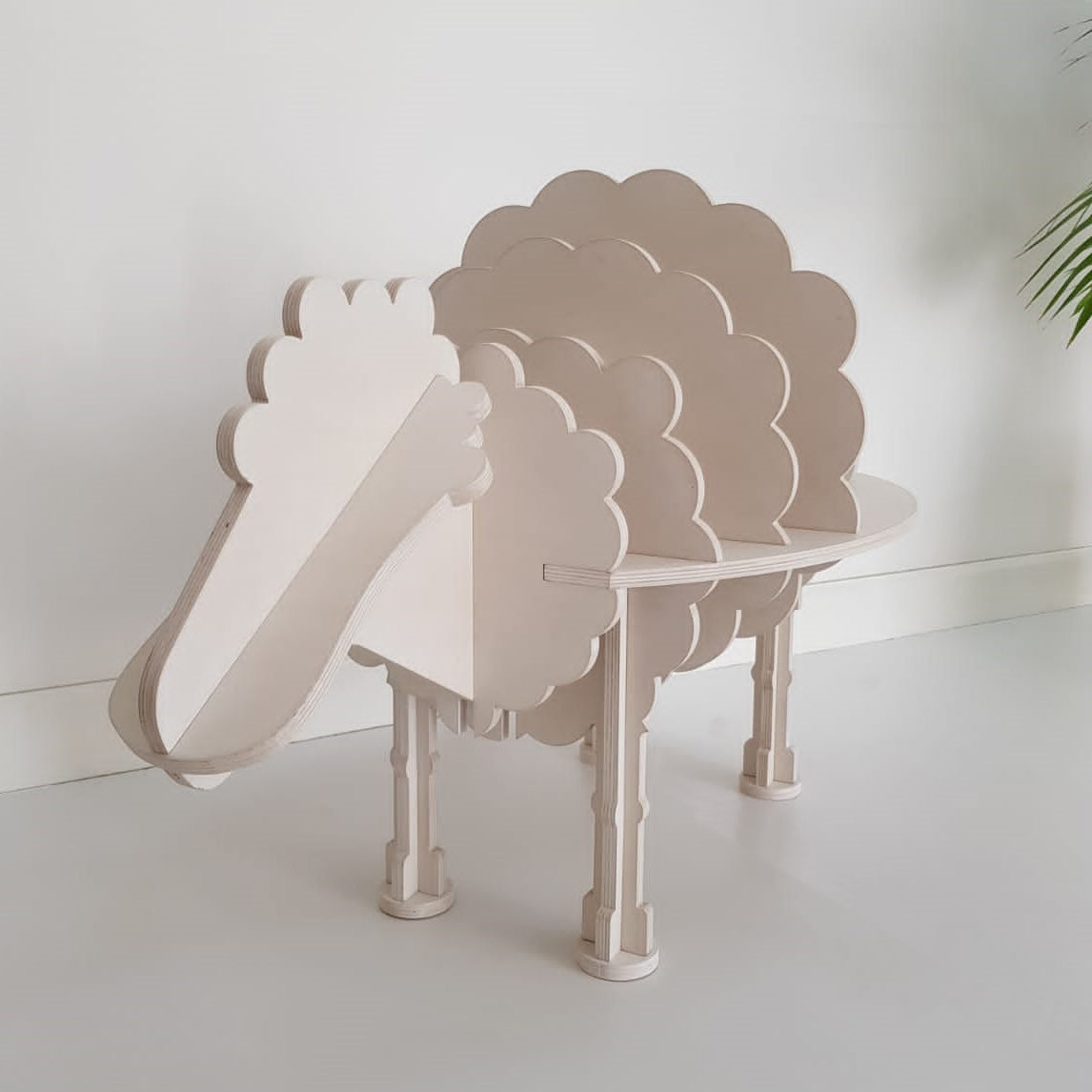 Sheep Bookcase, a sheep-shaped birch plywood children's bookcase — view 12