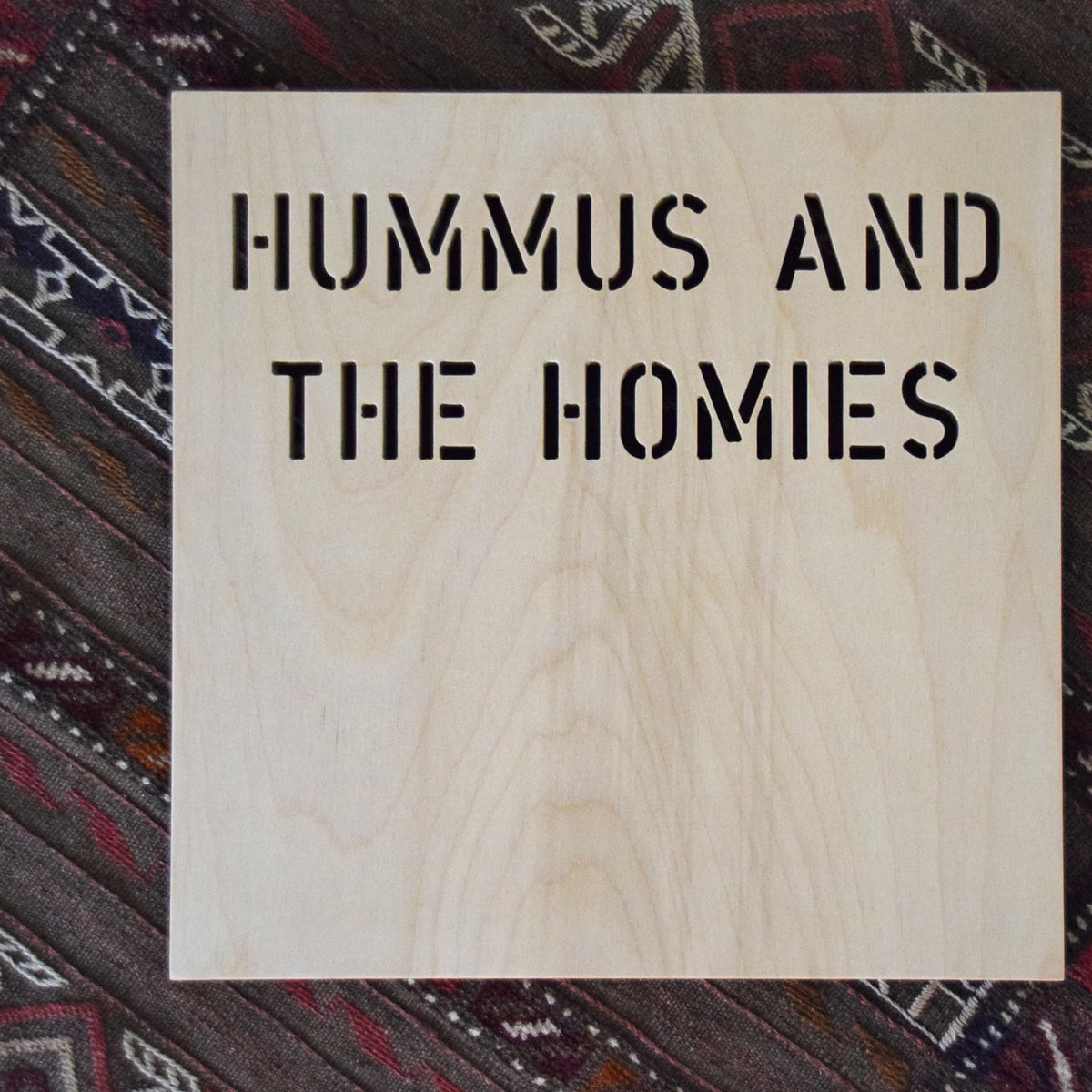 Hummus Plaque, a birch plywood wall plaque and serving tray — view 3