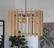 Load image into Gallery viewer, Luxury wood pendant lamp for your living room. Available in 4 shades