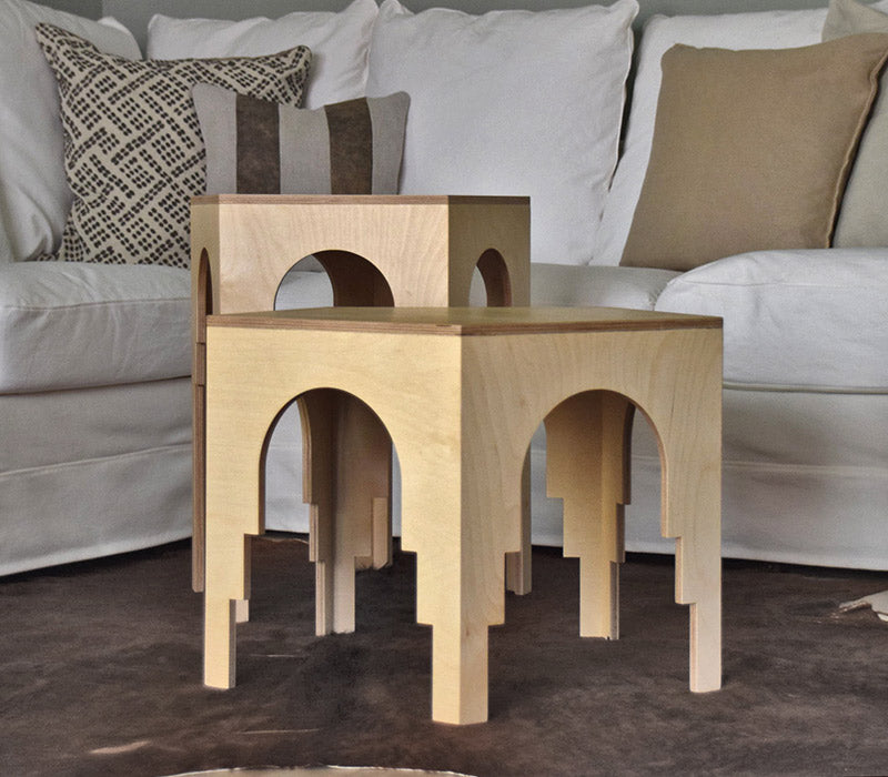Luna Coffee Table, a round birch plywood coffee table — view 12