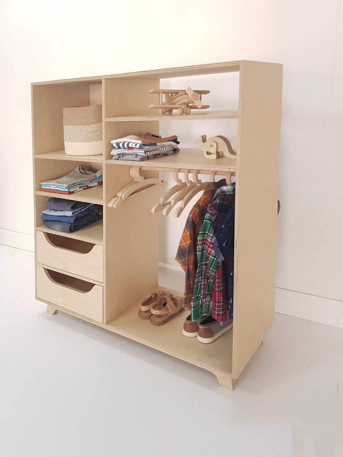 Sofi Wardrobe, a Montessori birch plywood children's wardrobe — view 2