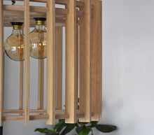 Load image into Gallery viewer, Contemporary wooden pendant lamp