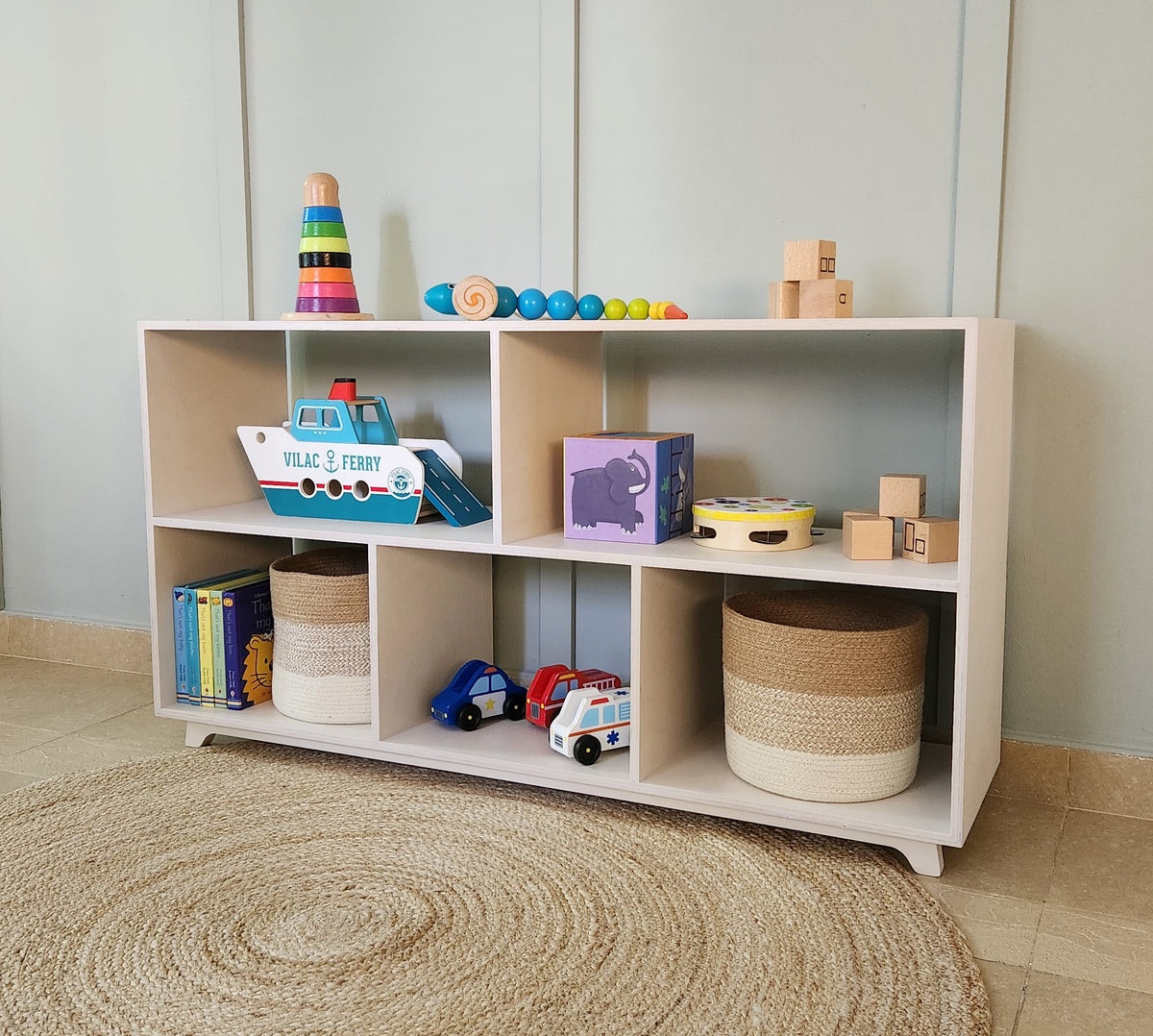 Sofi Play Shelves, Montessori birch plywood toy shelving — view 2