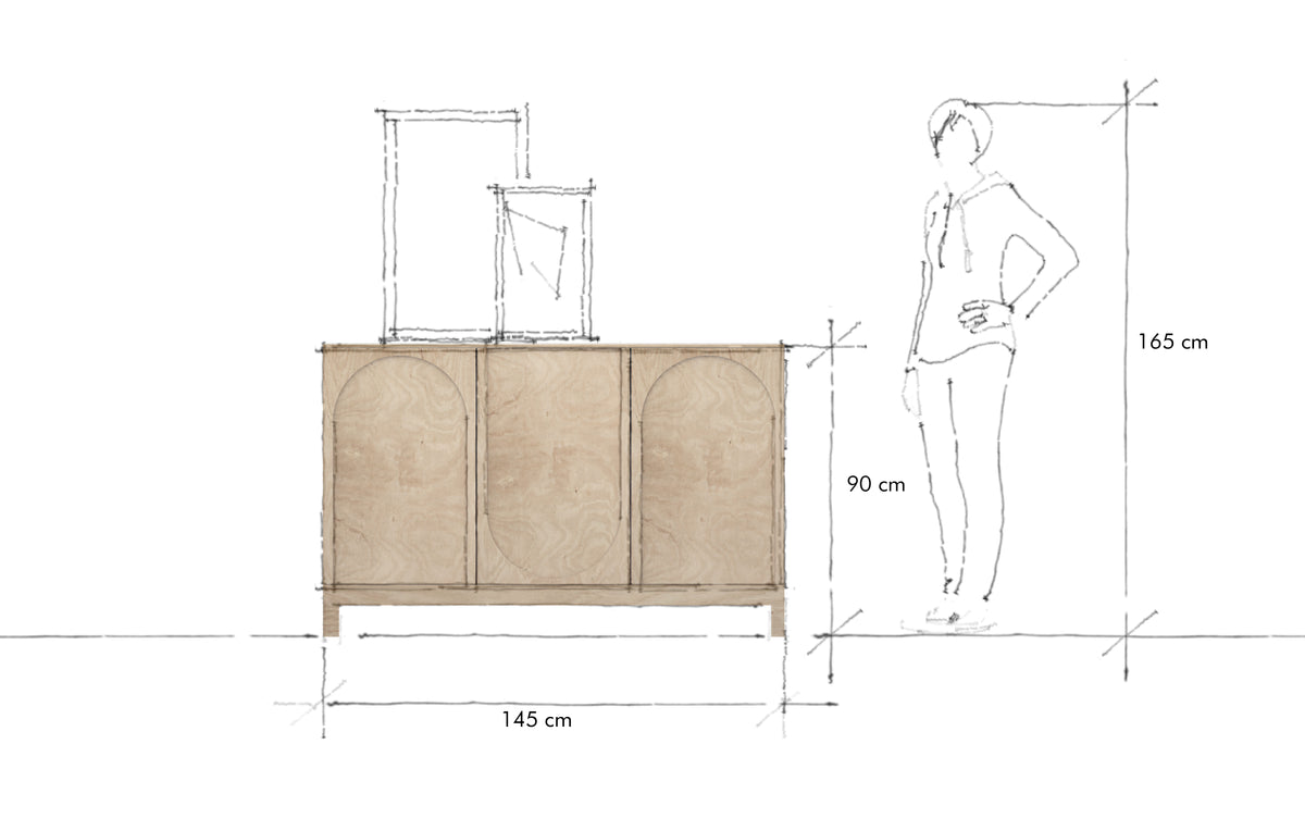 Boho Soul Sideboard, a contemporary birch plywood sideboard — view 7