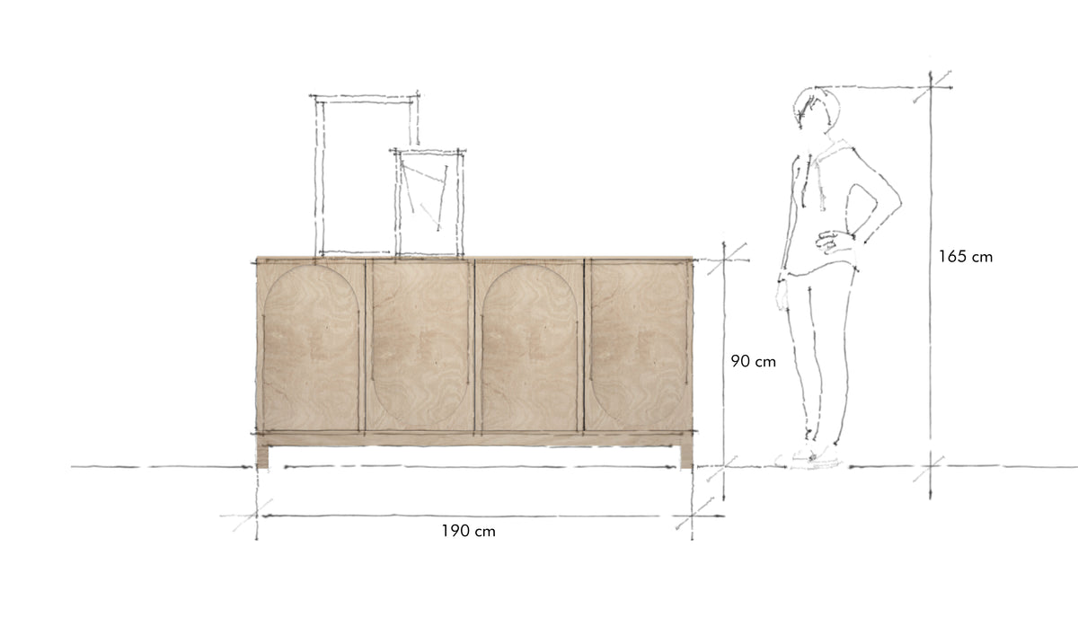 Boho Soul Sideboard, a contemporary birch plywood sideboard — view 8