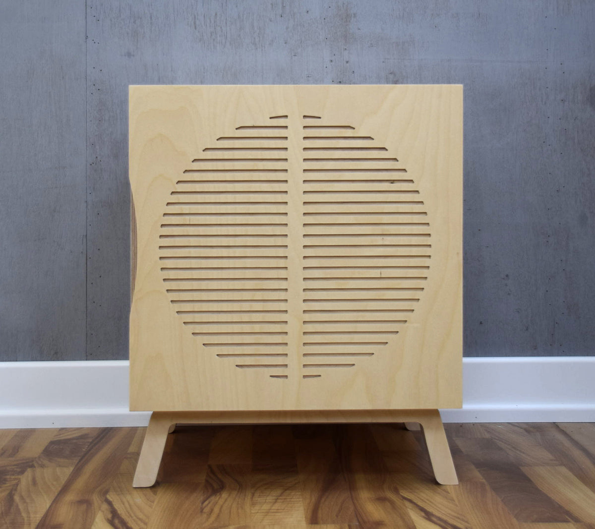 Penelope Bedside Table in birch plywood, with internal shelf and soft-close door — view 4