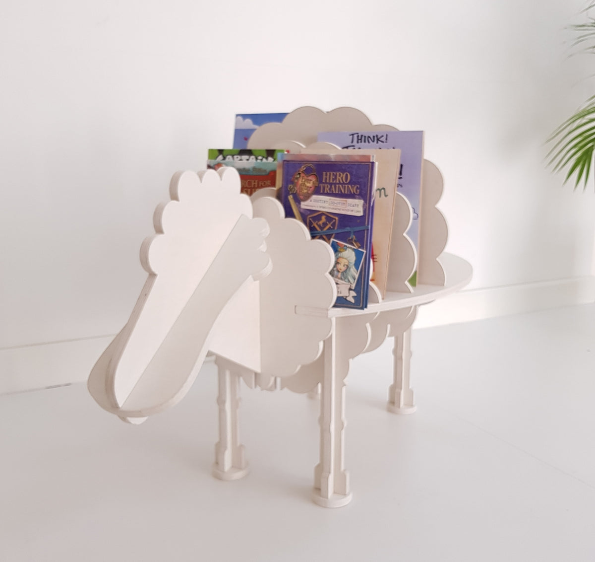 Sheep Bookcase, a sheep-shaped birch plywood children's bookcase — view 7