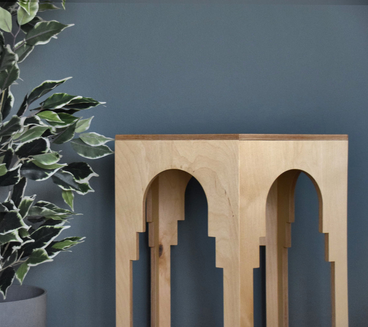 Luna Coffee Table, a round birch plywood coffee table — view 4