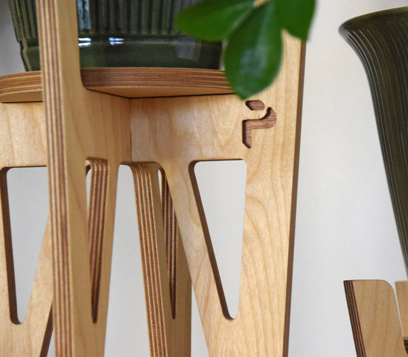 Plant Stands Petite, a set of two birch plywood plant stands — view 7