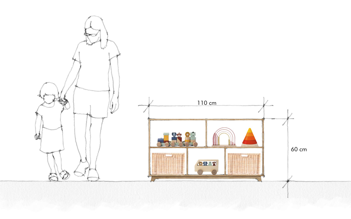 Sofi Play Shelves, Montessori birch plywood toy shelving — view 5