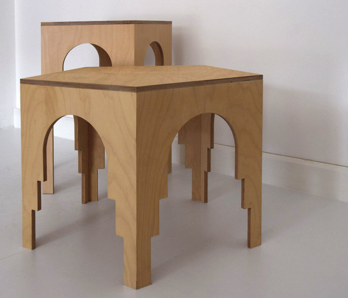 Luna Coffee Table, a round birch plywood coffee table — view 8