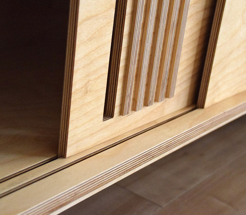 Sammy Credenza, a retro birch plywood credenza and TV console — view 11